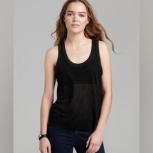 Theory Linen Blend Semi-sheer Sleeveless Knit Sweater Medium M